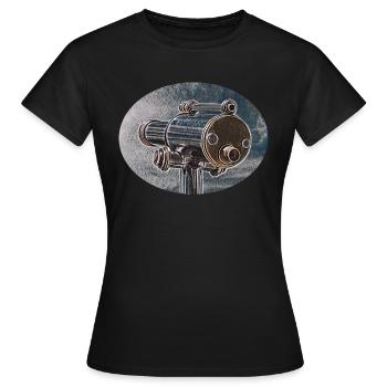 télescope - T-shirt Femme - noir - Devant - AI Model Female 172 dark (172cm)