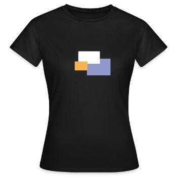 abstract - Women's T-Shirt - black - Front - AI Model Female 172 dark (172cm)
