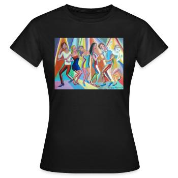 la danse 9 - T-shirt Femme - noir - Devant - AI Model Female 172 dark (172cm)