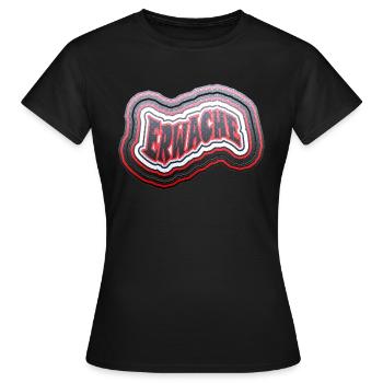 ERWACHE - Frauen T-Shirt - Schwarz - Vorne - AI Model Female 172 dark (172cm)