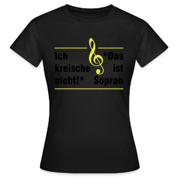 Soprano - Women's T-Shirt - black - Front - AI Model Female 172 dark (172cm)