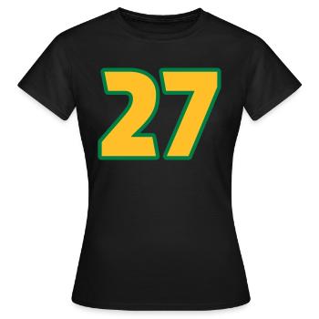 Twenty Seven 27 Siebenundzwanzig Nummer figure - Frauen T-Shirt - Schwarz - Vorne - AI Model Female 172 dark (172cm)