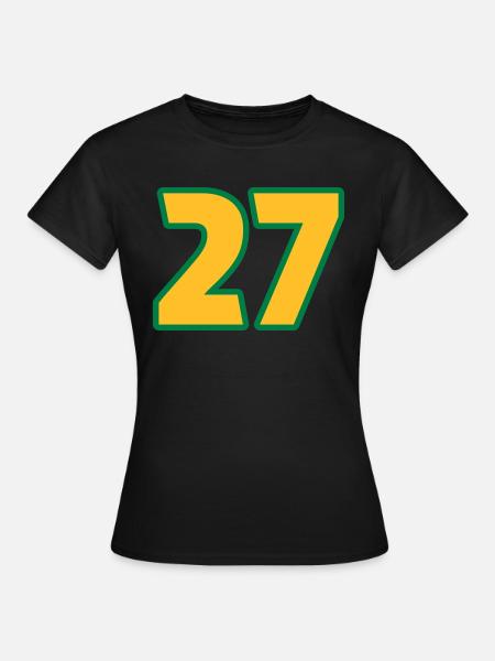 Twenty Seven 27 Siebenundzwanzig Nummer figure - Frauen T-Shirt - Schwarz