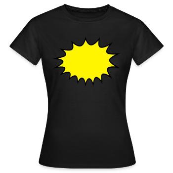 comic cartoon sprechblase denkblase rahmen umrandu - Frauen T-Shirt - Schwarz - Vorne - AI Model Female 172 dark (172cm)