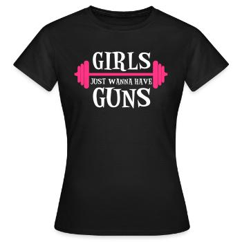 Guns - Women's T-Shirt - black - Front - AI Model Female 172 dark (172cm)