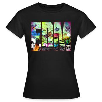 T-shirt EDM - T-shirt Femme - noir - Devant - AI Model Female 172 dark (172cm)