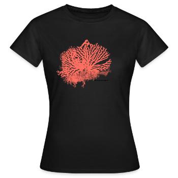 motif corail - T-shirt Femme - noir - Devant - AI Model Female 172 dark (172cm)