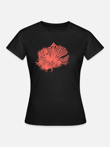 motif corail - T-shirt Femme - noir