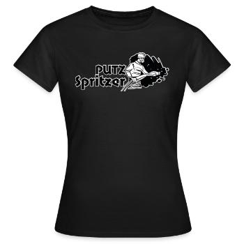 Putz Spritzer - Frauen T-Shirt - Schwarz - Vorne - AI Model Female 172 dark (172cm)