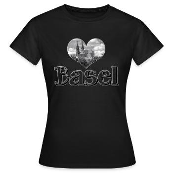 Basel Minster - Women's T-Shirt - black - Front - AI Model Female 172 dark (172cm)
