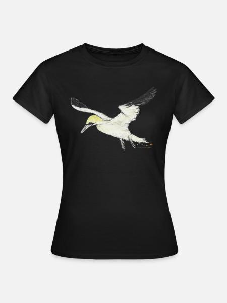 Basstölpel, ein Seevogel - Frauen T-Shirt - Schwarz