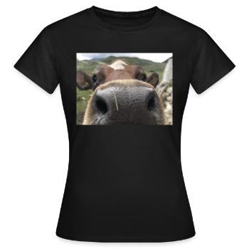 Cow nose - Women's T-Shirt - black - Front - AI Model Female 172 dark (172cm)