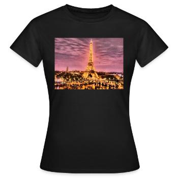 Eiffel Tower - Frauen T-Shirt - Schwarz - Vorne - AI Model Female 172 dark (172cm)