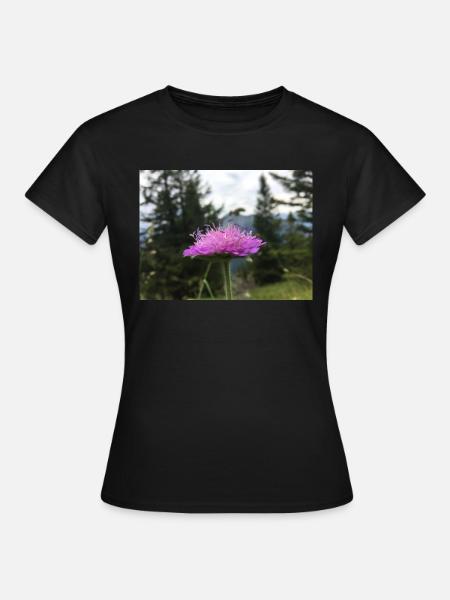 Frühling Blümchen - Frauen T-Shirt - Schwarz