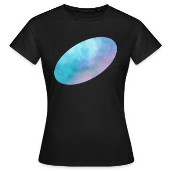 Space Ellipse schräg - Frauen T-Shirt - Schwarz - Vorne - AI Model Female 172 dark (172cm)