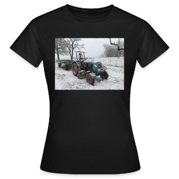 Eicher - Frauen T-Shirt - Schwarz - Vorne - AI Model Female 172 dark (172cm)