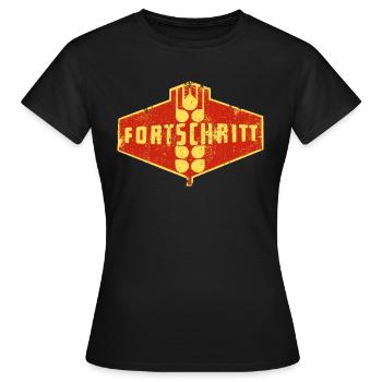 DDR Landmaschinen FORTSCHRITT - Frauen T-Shirt - Schwarz - Vorne - AI Model Female 172 dark (172cm)