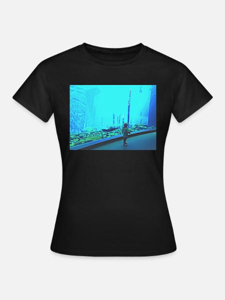Turquoise - Frauen T-Shirt - Schwarz