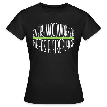 amour marteau-piqueur bûcheron maçon - T-shirt Femme - noir - Devant - AI Model Female 172 dark (172cm)
