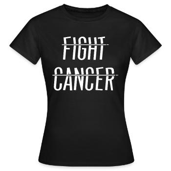Fight Cancer - Women's T-Shirt - black - Front - AI Model Female 172 dark (172cm)