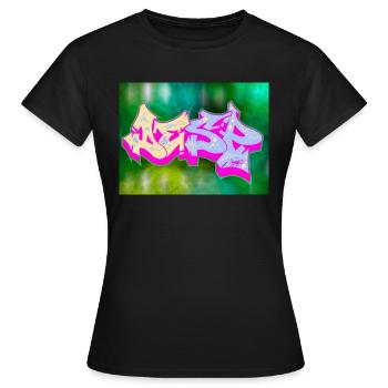 Desp—Clothing - Frauen T-Shirt - Schwarz - Vorne - AI Model Female 172 dark (172cm)