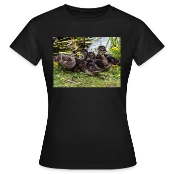 Canetons - T-shirt Femme - noir - Devant - AI Model Female 172 dark (172cm)