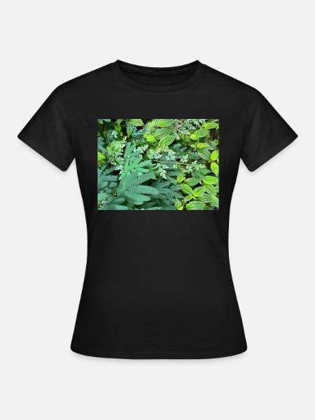Tropical Plant Arrangement - Frauen T-Shirt - Schwarz