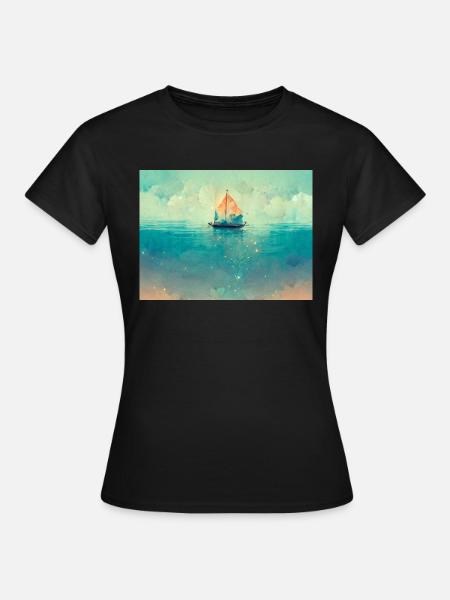 Das Liebesboot - Frauen T-Shirt - Schwarz