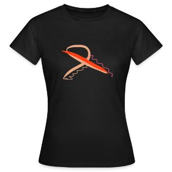 Abstraction rose abstrait rose - T-shirt Femme - noir - Devant - AI Model Female 172 dark (172cm)