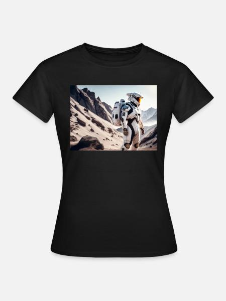 Sci-Fi Astronaut - Frauen T-Shirt - Schwarz
