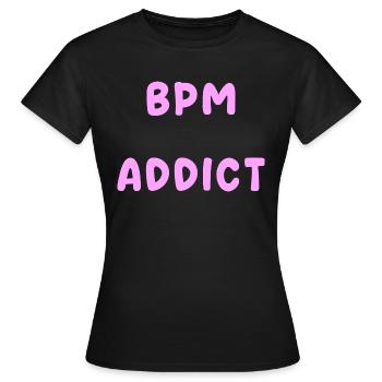 BPM Techno Music Teuf - Women's T-Shirt - black - Front - AI Model Female 172 dark (172cm)