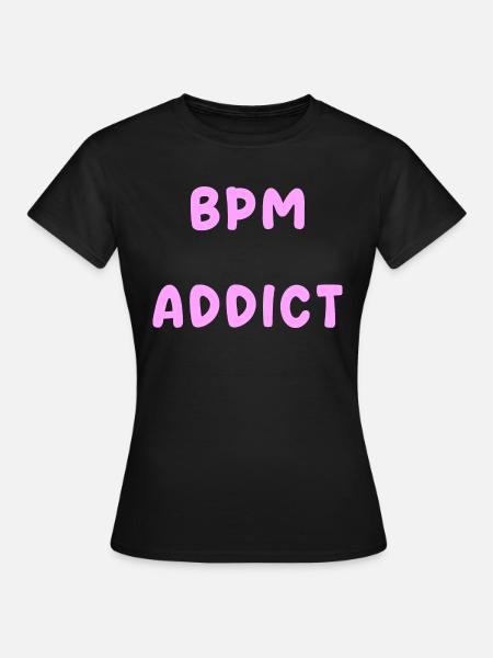 bpm techno musique teuf - T-shirt Femme - noir