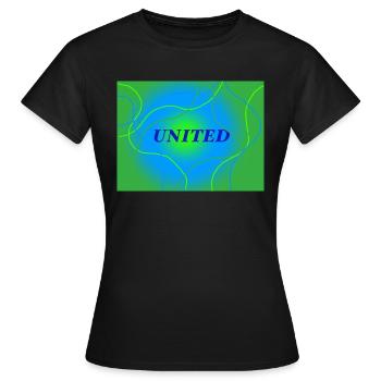 United - Frauen T-Shirt - Schwarz - Vorne - AI Model Female 172 dark (172cm)
