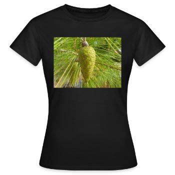 Pin d’Alep aussi Pin de Jérusalem Alep-Kiefer - T-shirt Femme - noir - Devant - AI Model Female 172 dark (172cm)