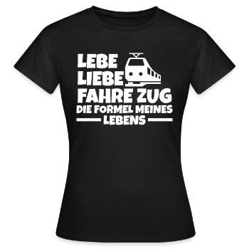 Model Railroad Model Train Train Railroad Railroad Railroad Railroad Model Train Model Train Model T - Women's T-Shirt - black - Front - AI Model Female 172 dark (172cm)
