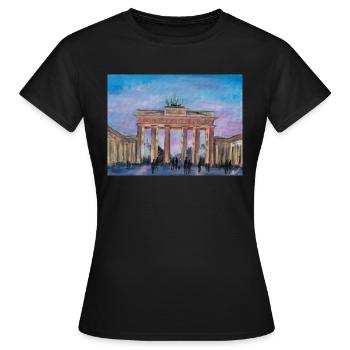 Brandenburg Gate - Women's T-Shirt - black - Front - AI Model Female 172 dark (172cm)