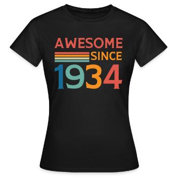 Awesome since 1934 - T-shirt Femme - noir - Devant - AI Model Female 172 dark (172cm)