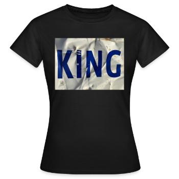 KING - Frauen T-Shirt - Schwarz - Vorne - AI Model Female 172 dark (172cm)