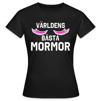 Världens bästa mormor - T-shirt Femme - noir - Devant - AI Model Female 172 dark (172cm)