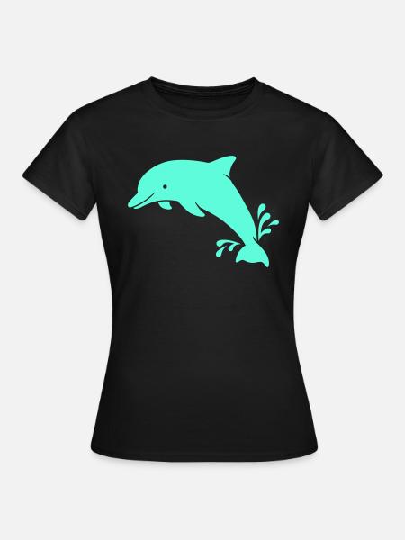 Delphin - Frauen T-Shirt - Schwarz