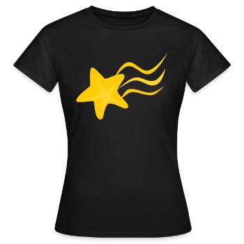 étoile filante - T-shirt Femme - noir - Devant - AI Model Female 172 dark (172cm)