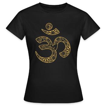 Om - T-shirt Femme - noir - Devant - AI Model Female 172 dark (172cm)