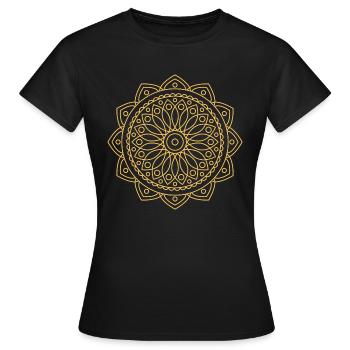 Mandala - T-shirt Femme - noir - Devant - AI Model Female 172 dark (172cm)