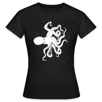 Octopus octopus - Women's T-Shirt - black - Front - AI Model Female 172 dark (172cm)