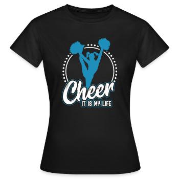 Cheerleading - Frauen T-Shirt - Schwarz - Vorne - AI Model Female 172 dark (172cm)