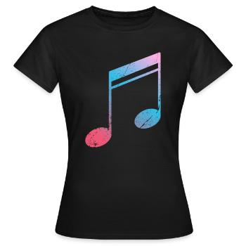 Note de musique - T-shirt Femme - noir - Devant - AI Model Female 172 dark (172cm)