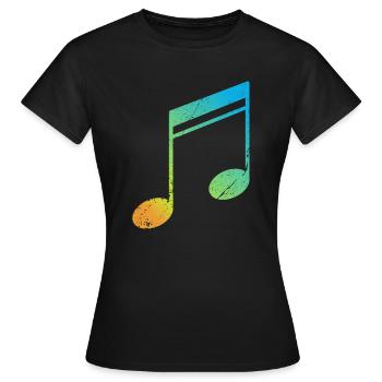 Note musicale musicien cadeau son icône musicale - T-shirt Femme - noir - Devant - AI Model Female 172 dark (172cm)