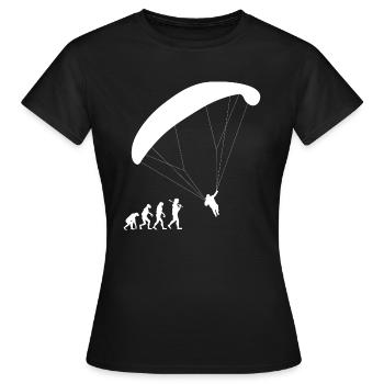 Parapente Evolution Parapente voler cadeau - T-shirt Femme - noir - Devant - AI Model Female 172 dark (172cm)