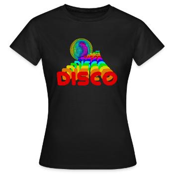 Disco - T-shirt Femme - noir - Devant - AI Model Female 172 dark (172cm)