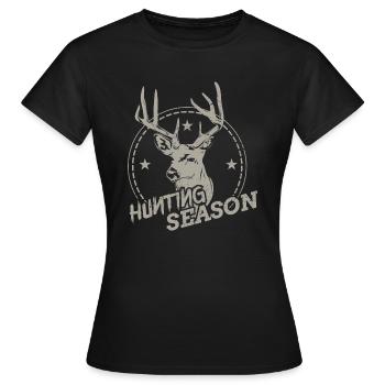 Jagen Jäger - Frauen T-Shirt - Schwarz - Vorne - AI Model Female 172 dark (172cm)